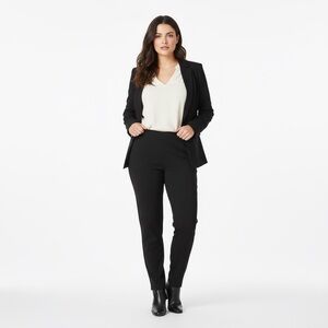 Nordstrom rack black pull on straight leg dress pants size XL ankle length